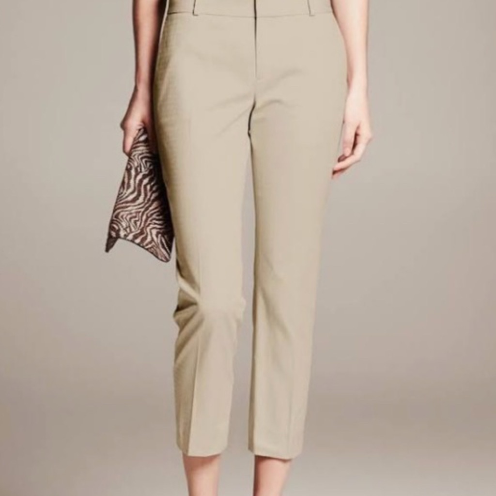 Banana Republic Hampton Tan Cropped Ankle Pants